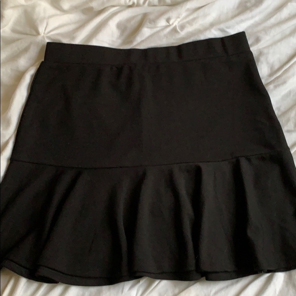 Black Small Sequin Hearts Skirt
